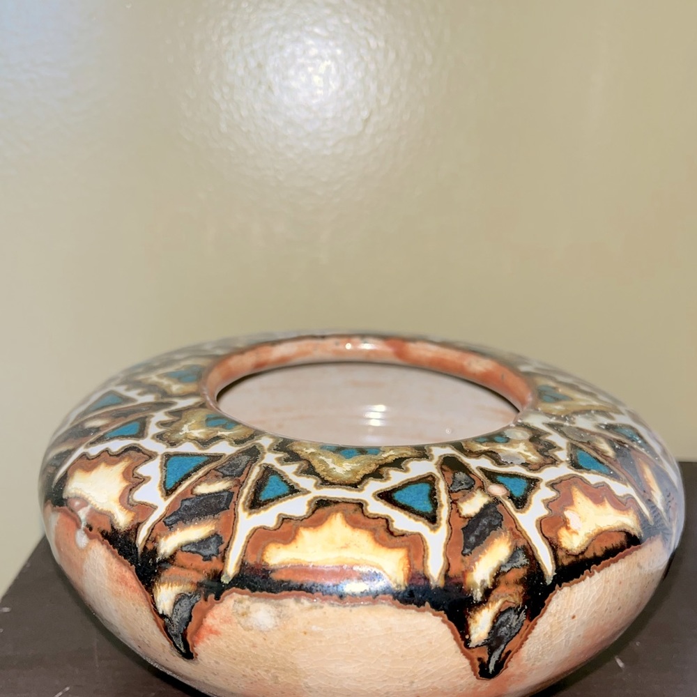 Tribal Pattern Handmade Stout Vase